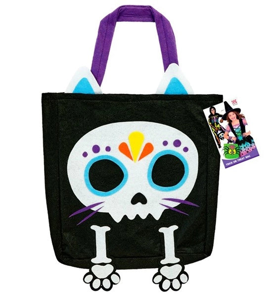 Sac « Trick or Treat » Chat squelette