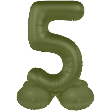 5 Jaar Cijfer Ballon Groen Mat 72cm van Folat koop je bij Partywinkel