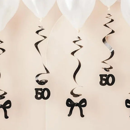 50 Jaar Hangdecoratie 50cm 5st van Partydeco koop je bij Partywinkel