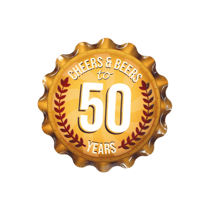 50 Jaar Onderzetters 50 11cm van Paper Dreams koop je bij Partywinkel