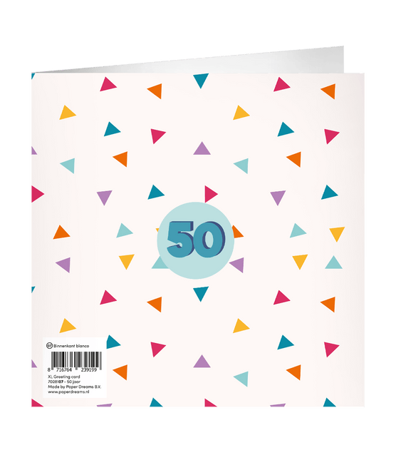50 Jaar Wenskaart 23cm - Partywinkel - 8716764239199