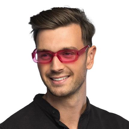 Lunettes de fête Techno roses