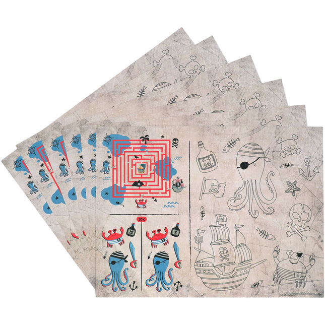 Set de table Pirate avec activités 40cm 6pcs