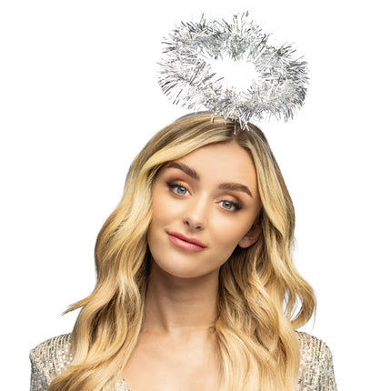 Bandeau Halo tinsel argent