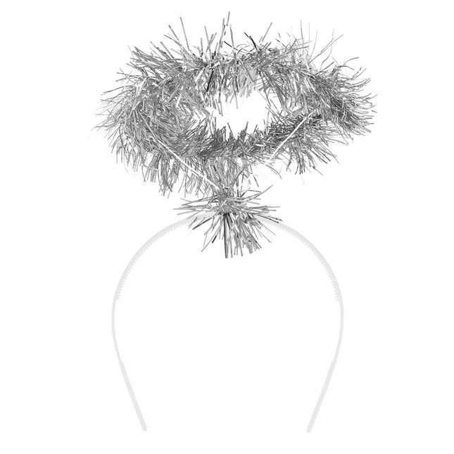Bandeau Halo tinsel argent