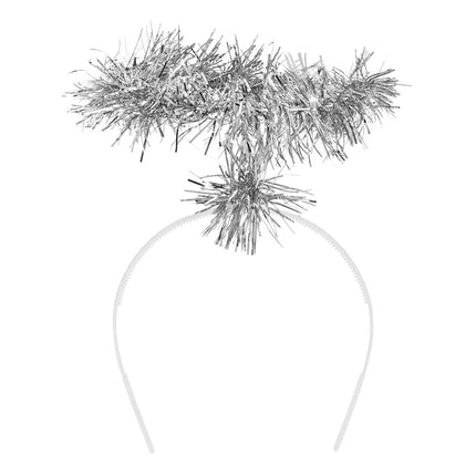 Bandeau Halo tinsel argent