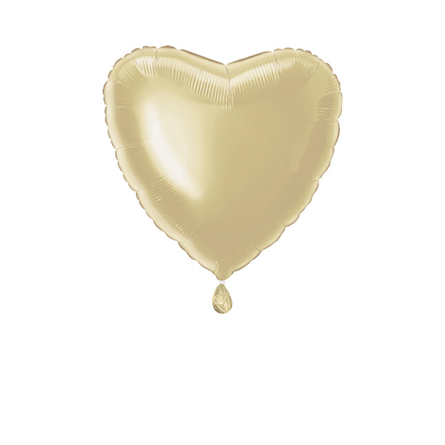 Ballon de baudruche à cœur solide 18", emballé - or