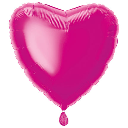 Ballon à hélium coeur rose vide 45cm