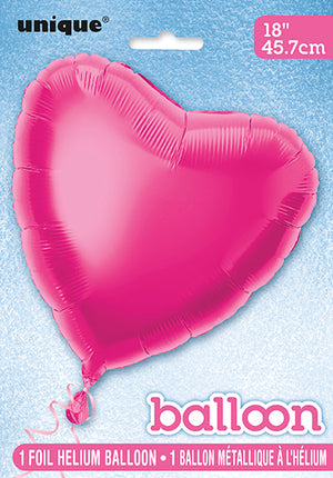 Ballon à hélium coeur rose vide 45cm
