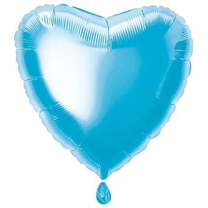 Ballon à hélium coeur bleu clair vide 45cm