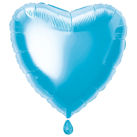 Ballon de baudruche à cœur solide 18", emballé - Baby Blue