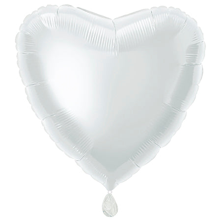 Ballon à hélium cœur blanc vide 45cm