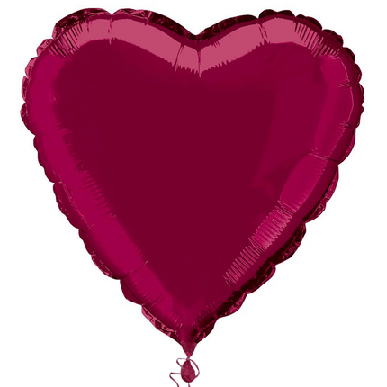 Ballon à hélium coeur rouge vide 45cm