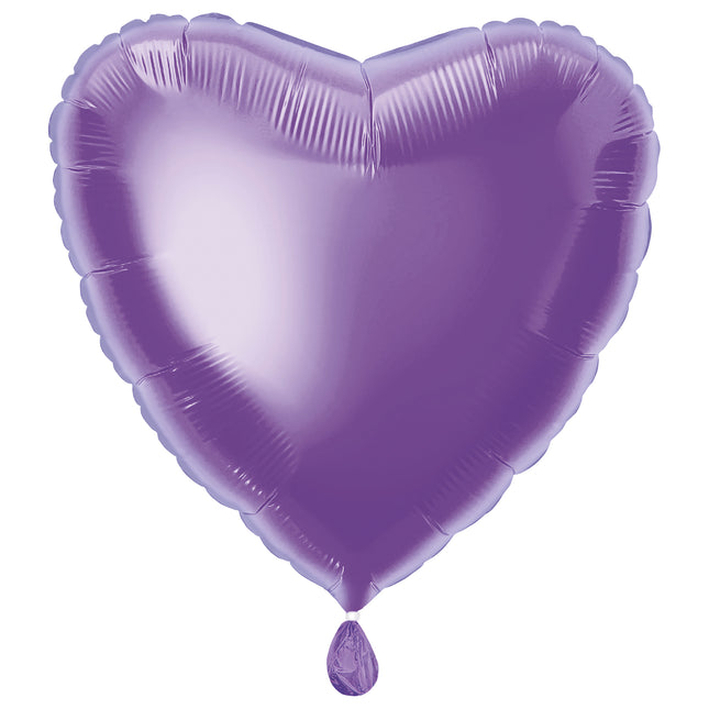 Ballon de baudruche à cœur solide 18", emballé - Lavande