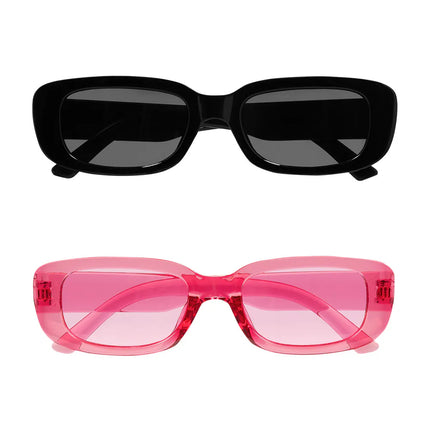 Lot de 2 lunettes de fête Techno (noir et rose)