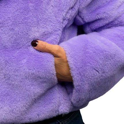 Veste Fluffy rave lilas (M/L)