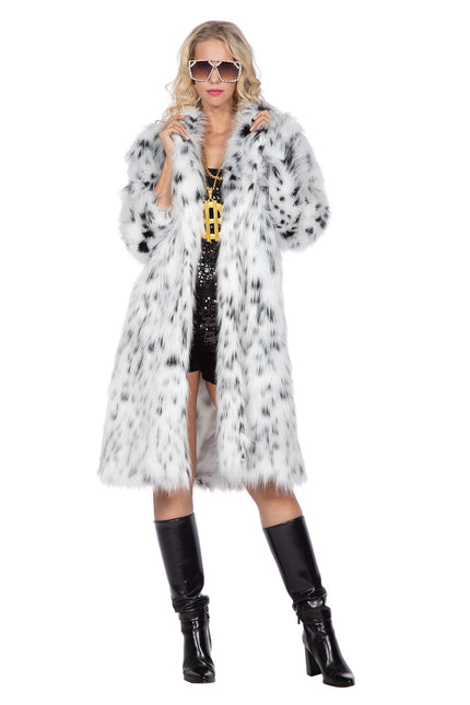 Manteau de fourrure dalmatien long (V)