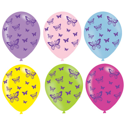 Ballons papillon 27.5cm 6pcs