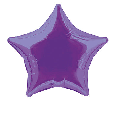 Ballon à l'hélium étoilé violet vide 50cm