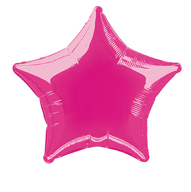 Ballon à l'hélium étoile rose vide 50cm