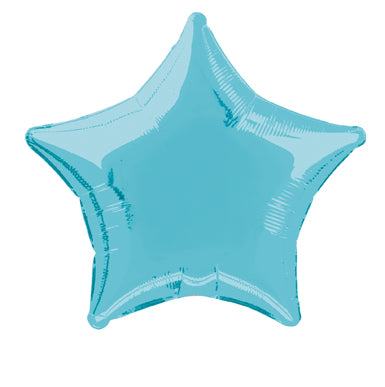 Ballon à l'hélium étoilé bleu clair vide 50cm