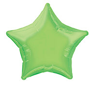 Ballon à l'hélium étoilé vert tilleul vide 50cm