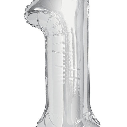 1 an Ballon à figures argenté vide 86cm