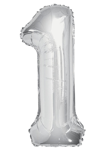 1 an Ballon à figures argenté vide 86cm