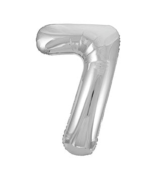 7 Year Figure Balloon Silver Empty 86cm
