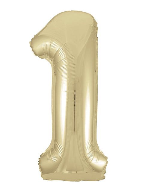 1 an Ballon à figures or brillant vide 86cm