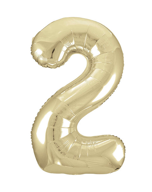 2 Year Figure Balloon Gold Gloss Empty 86cm