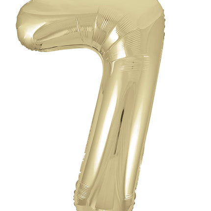 7 Year Figure Balloon Gold Gloss Empty 86cm