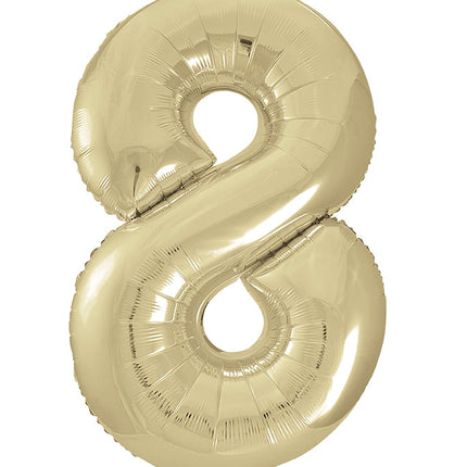 8 Year Figure Balloon Gold Gloss Empty 86cm