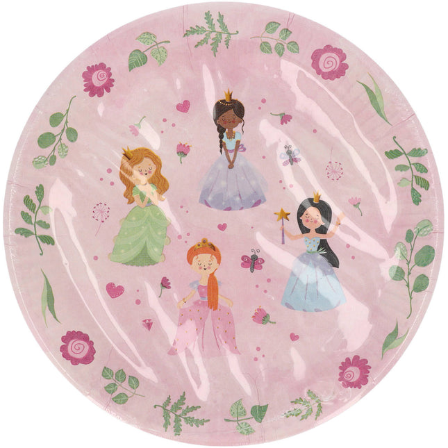 Assiettes Princesse 23cm 8pcs