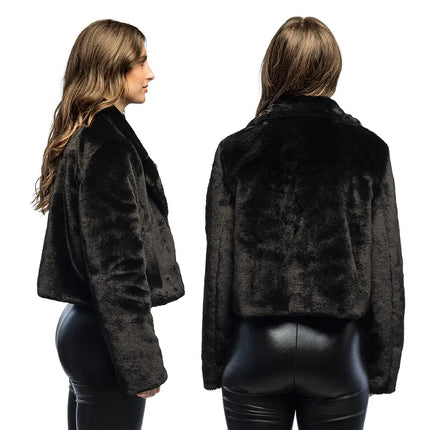 Veste Fluffy rave noire (M/L)