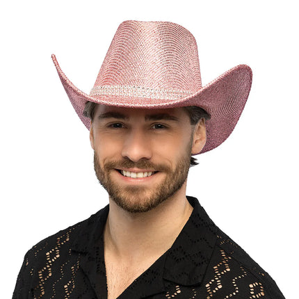 Chapeau de cowboy rose nuit