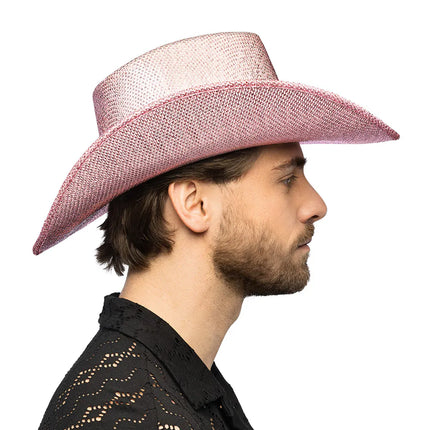 Chapeau de cowboy rose nuit