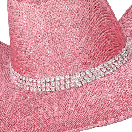 Chapeau de cowboy rose nuit