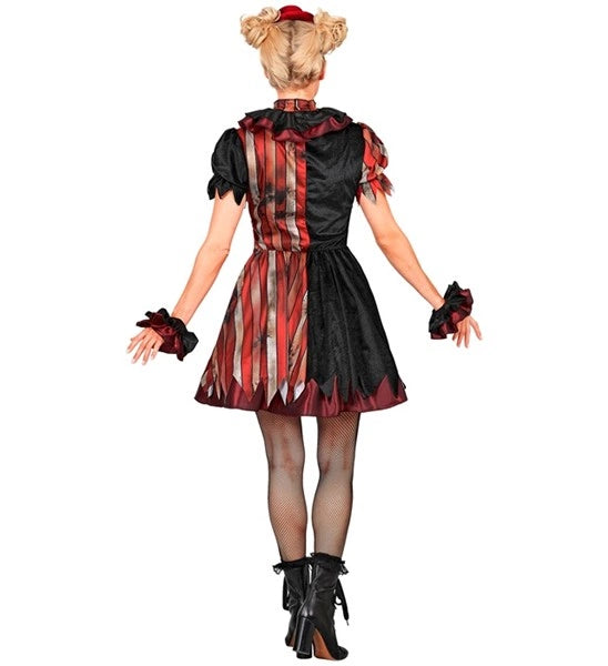 Robe Wicked Clown rouge et noire pour femme