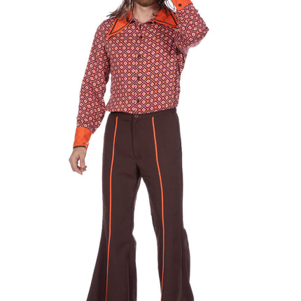 Tenue seventies orange hommes