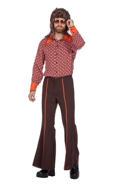 Tenue seventies orange hommes