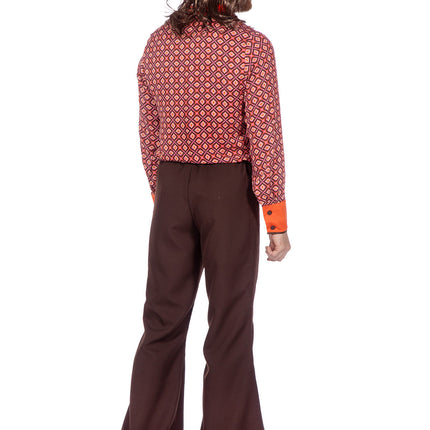 Tenue seventies orange hommes