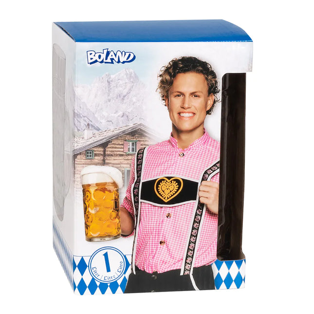 Chope de bière en verre XXL