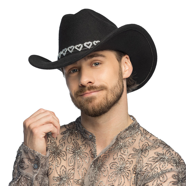 Chapeau cowboy Jamie noir
