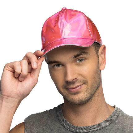 Casquette Holo rose (réglable)