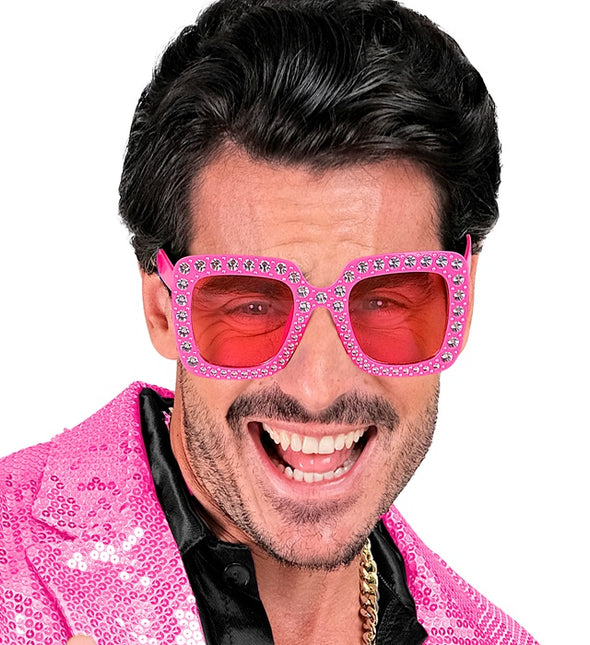 LUNETTES ROSES AVEC STRASS