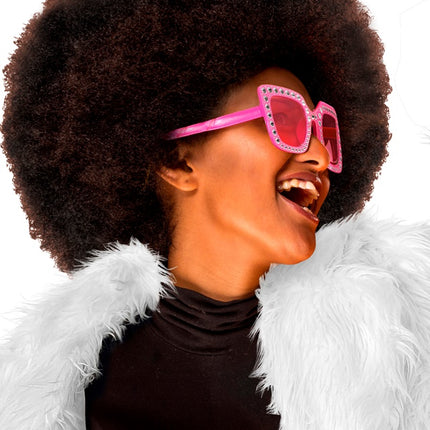 LUNETTES ROSES AVEC STRASS