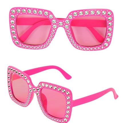 LUNETTES ROSES AVEC STRASS