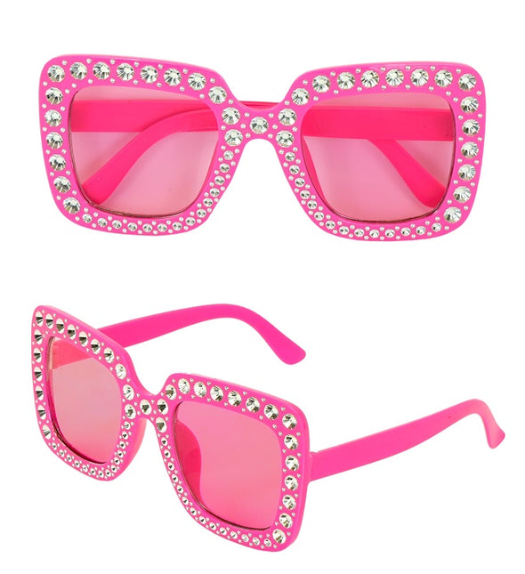 LUNETTES ROSES AVEC STRASS