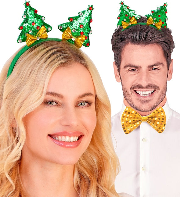 Bandeau de cheveux Arbre de Noël Glamour